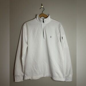 Casual Cozy Comfortable Soft Clean Girl Preppy Winter Fall Cream DKNY 1/4 Zip M